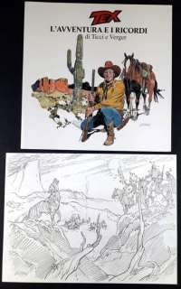 Tex - G. Ticci - Original sketch "L’Avventura e i Ricordi" + Vol - Loose page | Catawiki