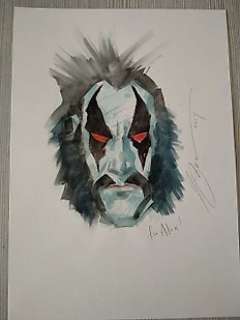 Lobo - Illustrazione originale di Simon Davis - Dimensioni: 21 x 29,5 cm. - (2017)