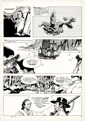 Attilio Micheluzzi | Gli ammutinati del Bounty p.26 | Tavole Originali