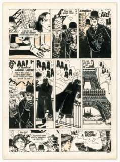 Jacques Tardi - ADÈLE BLANC-SEC Encre de Chine pour la planche 41 de l‘album