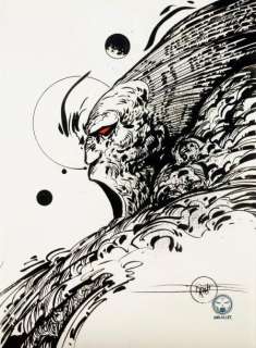 Druillet Philippe | Lone Sloane Illustration originale Tête Hurlante de... | Vermot et Associés