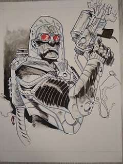 Batman - Mr Freeze - Illustrazione originale di Alberto Jimez Albuquerque - Page volante - Exemplaire unique - (2020/2020)