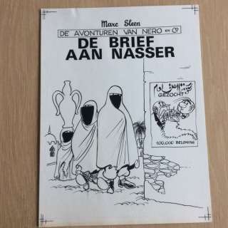 Marc Sleen - Sleen, Marc - Originele ongepubliceerde cover Nero - De brief aan Nasser - Het Volk 2e reeks - (1978)