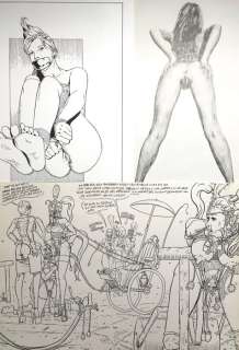 Bernasconi + Fetishgenerator + Misioteu | 3 Large Original Erotic Drawings - Bernasconi + FetishGenerator + Misioteu | Catawiki