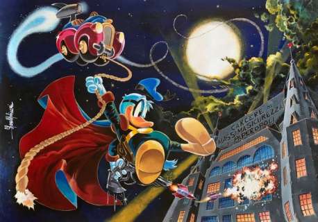 Lara Molinari - L. Molinari - Illustrazione originale â€œPaperinikâ€ - Grande Formato - Page volante - Exemplaire unique