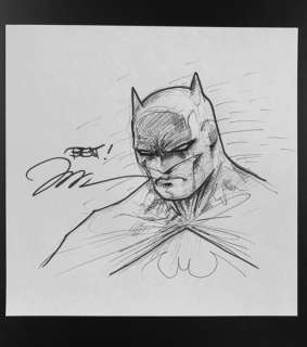 Jim Lee | Batman - Jim Lee - Batman sketch signed - Page volante (2012) | Catawiki