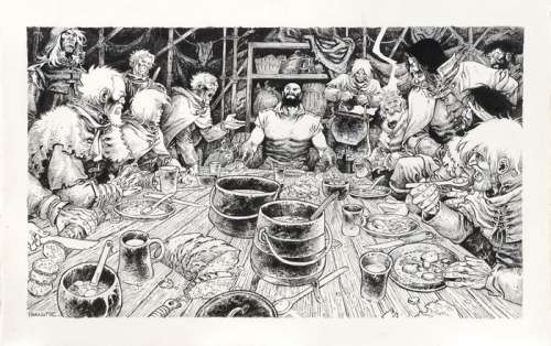 Parnotte, Joël | Parnotte, Joël - Dessin original - Le Maître d’armes - (2015) | Catawiki