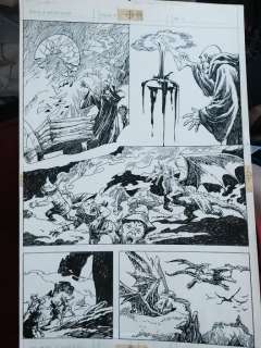 John Buscema, Marie Severin - weirdworld #? P. 15 - wizard magic, dragon, and elves - 1980‘s signed