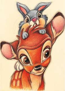 Joan Vizcarra | Bambi & Thumper - Giclée Signed By Joan Vizcarra - Canvas | Catawiki