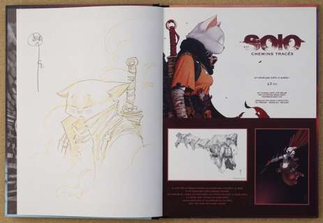 Alvaro Iglesias | Solo - Tirage de luxe "Solo Chemins tracés 01" + 2 ex-libris + dédicace - Cartonné - EO (2019) | Catawiki