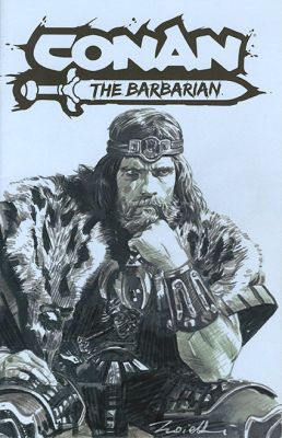 Proietti, Fernando | Conan the Barbarian – Arnold Schwarzenegger – Blank Cover b&w | Cart Gallery
