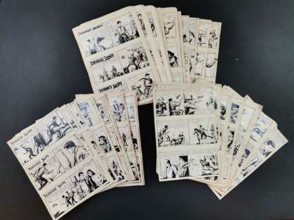 Sergio Tarquinio - Johnny Scott - Sequenza completa dalla 11° alla 61° puntata di patinate originali - Page volante - EO