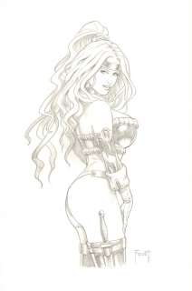 Mitch Foust - Sexy babe rear shot - signed