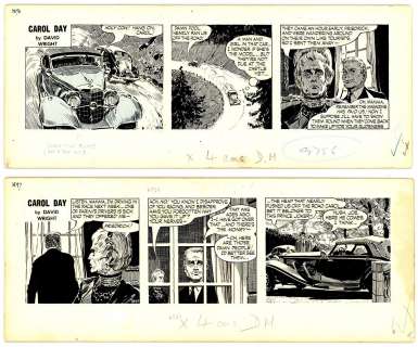 David Wright | Wright - CAROL DAY, "Friedrich Kahlenerg" #1896
 & 1897 Daily STRIPS (1962)NO RESERVE | Russ Cochran