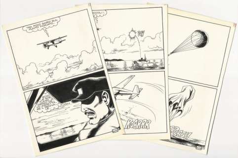 Magnus | Kriminal #300 - Magnus - 3x tavole originali "Le Bare di Ghiaccio" - Page volante - Exemplaire unique - (1971) | Catawiki