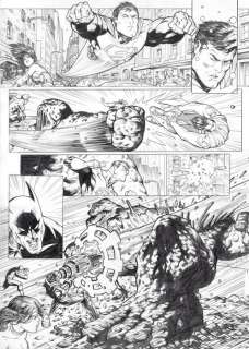 Domenech, Sergi | Batman, Superman, Wonder Woman, Green Lantern, Flash, Cyborg [Justice League] - Original Page - Signed by Sergi Domenech (Back) | Catawiki