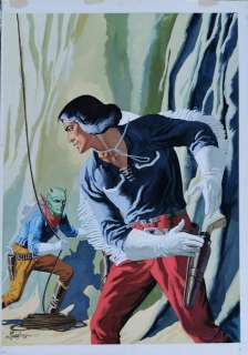 Emilio Uberti | Kinowa #24 - E. Uberti - Copertina originale â€œKinowa non perdonaâ€ - Page volante - Exemplaire unique - (1965) | Catawiki