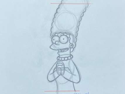 Matt Groening | The Simpsons - Original drawing of Marge Simpson | Catawiki