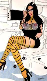 Spartaca | Spartaca - illustrazione originale - "Segreta segretaria" - Page volante - (2015) | Catawiki