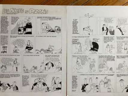 Binet, Christian | Binet, Christian - 2x Planche originale - Les Anges du paradis - (1975) | Catawiki