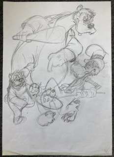 Johnn Bakker | Johnn Bakker - Originele tekening - De grote boze wolf - opzet voor cover Donald Duck weekblad | Catawiki