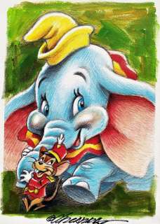Joan Vizcarra | Dumbo and Timothy - Giclée Hand Signed & Embellished By Joan Vizcarra - Canvas | Catawiki