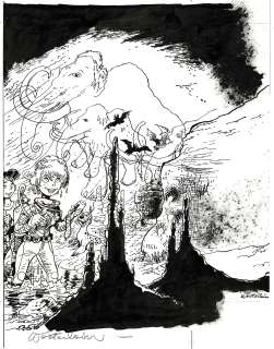 Wasterlain - Lot 536 - Jeannette Pointu, Le trésor des calanques, projet de couverture original à l’encre de chine.