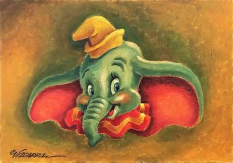 Joan Vizcarra | Dumbo - Acrylic Painting - Joan Vizcarra - Original Art - Canvas - 55x38cm | Catawiki