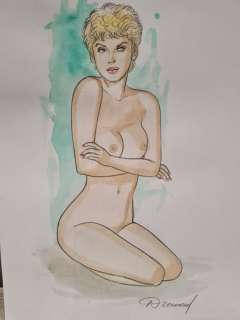 Renaud | Jessica Blandy - Dessin original aquarelle - Format: 21 x 29,7 cm. | Catawiki