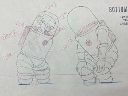 Hergé / Studios Larry Harmon | Tintin - Original drawings - Professeur Tournesol - On a marché sur la lune - (1960’s) | Catawiki