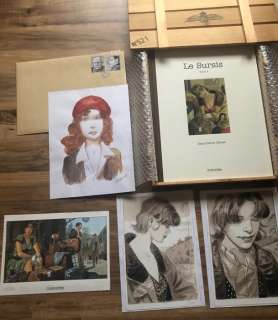 Jean-Pierre Gibrat | Gibrat - Le Sursis - TT Raspoutine coffret en bois + 5 ex-libris + dédicace + Enveloppe avec timbre - Cartonné - (1999) | Catawiki