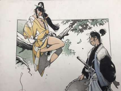 Michetz, Marc | Michetz, Marc - Dessin original couleur - Un rendez-vous intime avec Kogaratsu | Catawiki