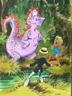 Dany | Dany - Dessin original couleur - Olivier Rameau - Rencontre inattendue | Catawiki