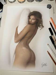 Calas, J.M. | Jean Michel Calas - Dessin original en couleur - C’est toi que j’aime - Format: 29,7 x 42 cm. - (2021) | Catawiki