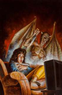  - Fred Fields (American, b. 1965)
 Late Show, 1988
 Acrylic on board
 30 x 20 inches (76.2 x 50.8 cm)
 Signed and dated lo...