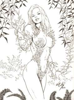 Ed Coutts - Poison ivy with background commission - 2008 signed