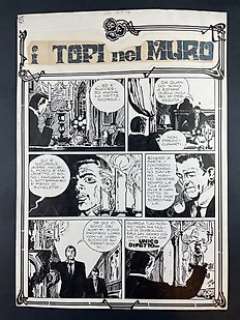 Giovanni Cianti e Alfredo Castelli - Horror Sansoni - I topi nel muro - Page volante - Exemplaire unique - (1969)