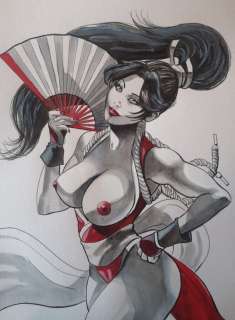 Giuseppe Candita | G. Candita - original artwork tribute to" Mai Shiranui " - Page volante - Exemplaire unique (2021) | Catawiki
