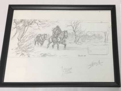 Swolfs, Yves | Swolfs, Yves - Crayonné original - Lonesome - (2016) | Catawiki