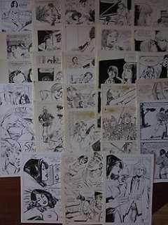 Danilo Grossi Del Mestre Maraffa e.a. - Fumetti érotiques - 30x Planche originale - Format (30x): 17 x 25 cm.