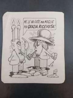 Benito Jacovitti | Benito Jacovitti - Me l’ha fatte mia moglie - Page volante - Exemplaire unique - (1980) | Catawiki