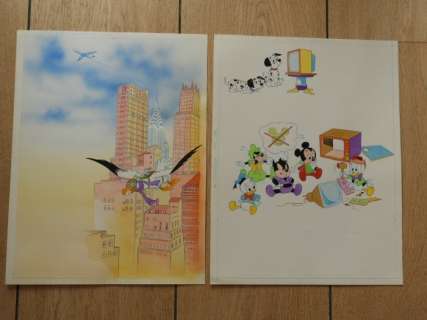Disney | Disney Studios - 2 Dessins Originaux - Illustrations pour livre (1980) | Catawiki
