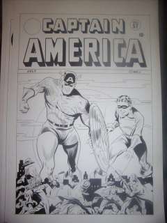 Dave Gutierrez, Rober - captain america #57 golden age cover recreation - la