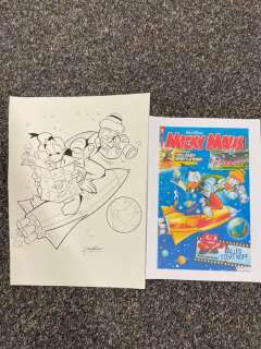 Ray Nicholson | Mickey Magazine - Original Disney Donald duck ink drawing ~Ray Nicholson~ - Exemplaire unique | Catawiki