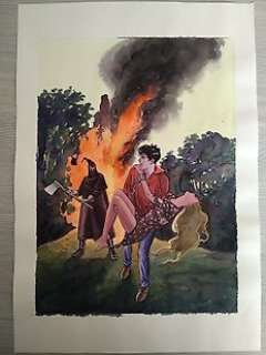 Gian Marco Nizzoli - Dylan Dog 43 - Gian Marco Nizzoli acquerello cover Dylan Dog - Pubblicato - Page volante - Exemplaire unique - (2014/2014)