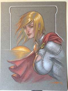 Luca Strati | L. Strati - original Artwork â€œPower Girl bust â€œ - Page volante - Exemplaire unique (2019) | Catawiki