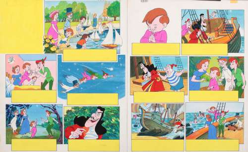 Walt Disney | Peter Pan, ensemble de deux planches Ã  l’encr… | Millon