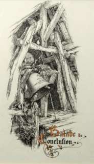 Herouard | Â«Ballade de ConclusionÂ» Encre de Chine, titre aquarellé, pour | Tessier Sarrou