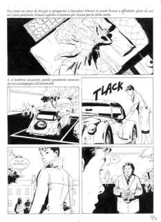 Marco Soldi-Luigi Pittaluga | Julia n. 89 - Soldi/Pittaluga - Tavola Originale "Un mondo di Pugni" MORGAN Roadster - Page volante - Exemplaire unique - (2006) | Catawiki