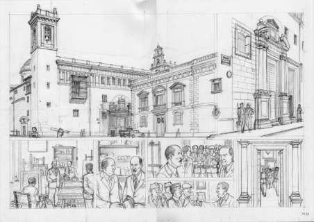 Agustín Ferrer | Lápices Originales de Agustín Ferrer, de su obra «Plan de huida». | Yojimbo Cómics